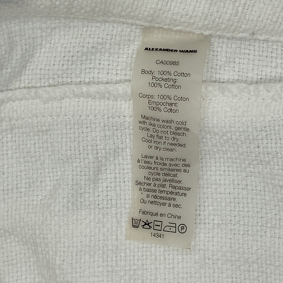 T Alexander Wang White Fringe Denim Pant - Picture 6 of 6